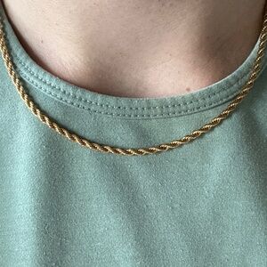 gold rope chain necklace